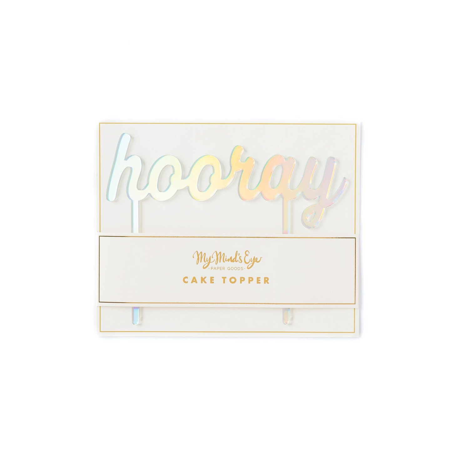 Adorno holográfico para tarta "Hooray"