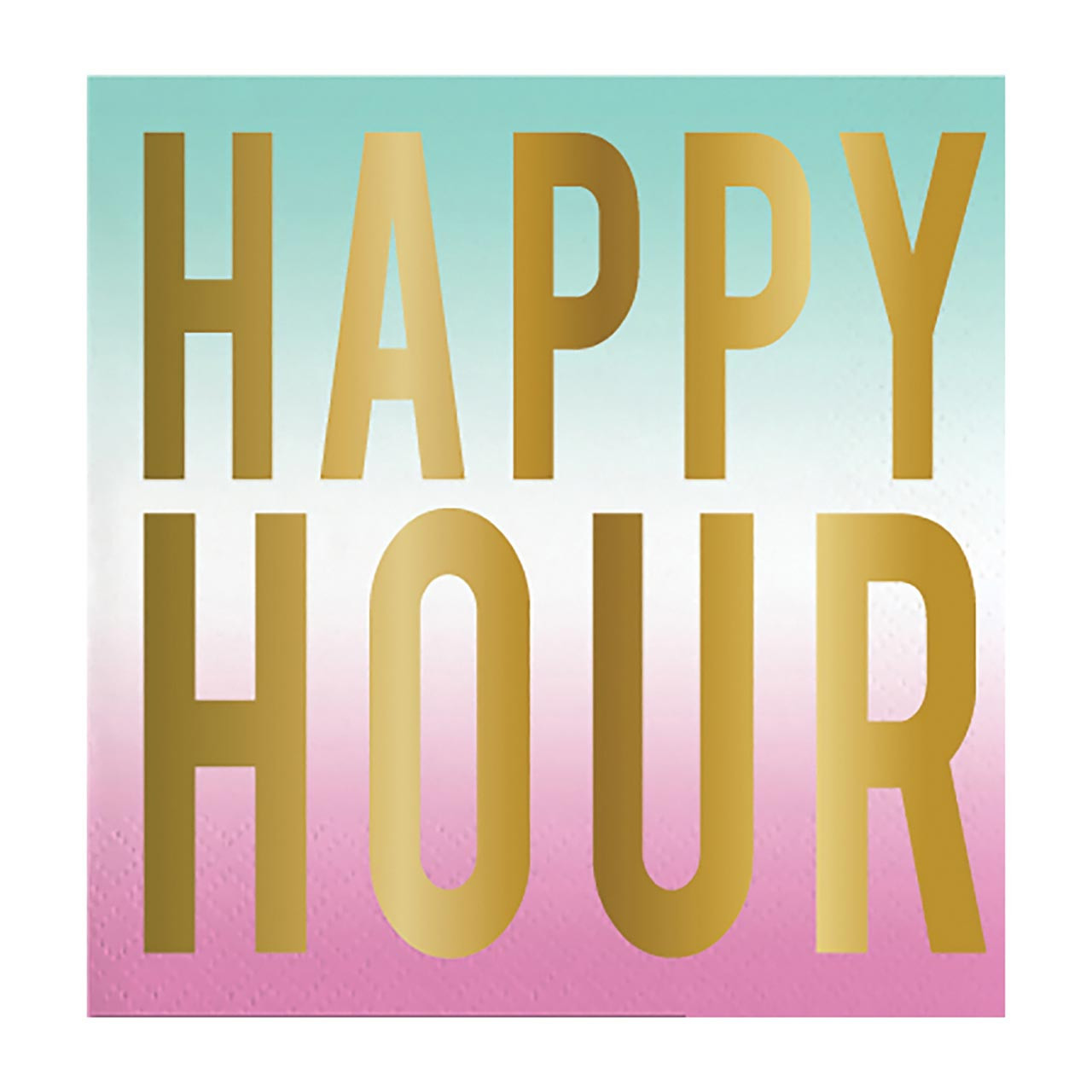 Servilletas de aluminio para bebidas - Happy Hour