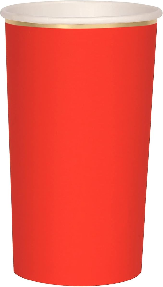 Vasos altos rojos Meri Meri