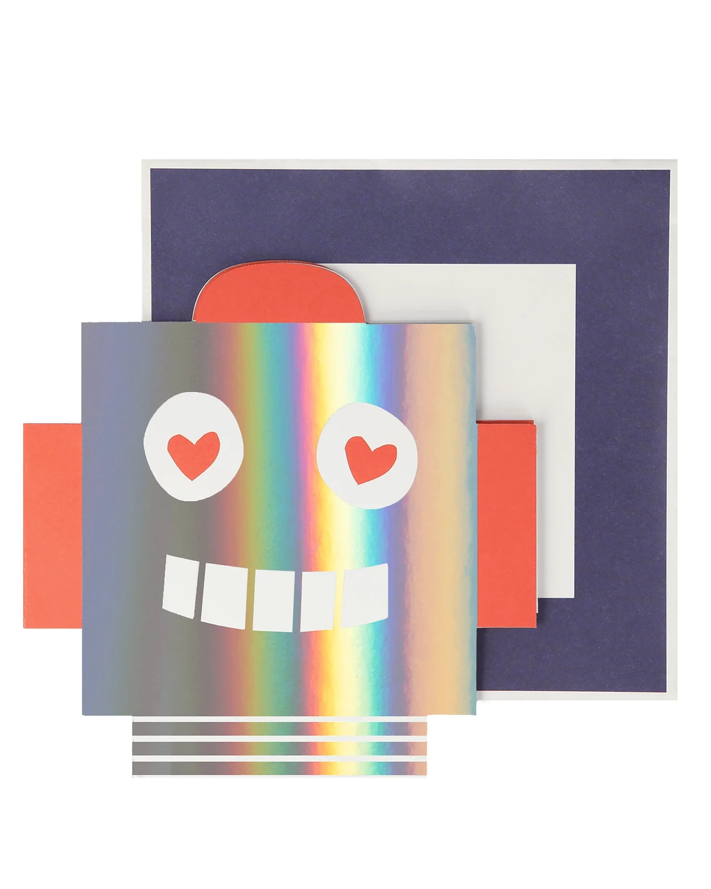 Robot Concertina Valentine Cards With Stickers