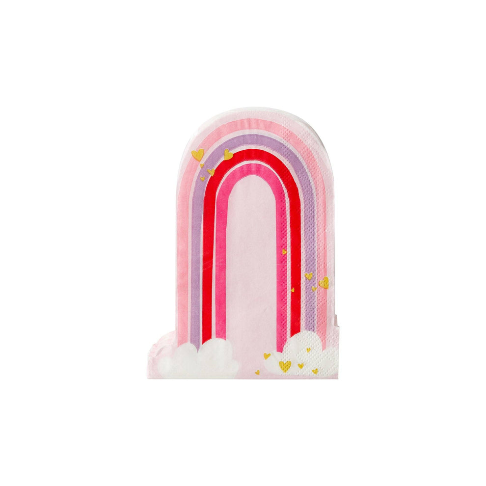 Toalla de invitados arcoíris de San Valentín