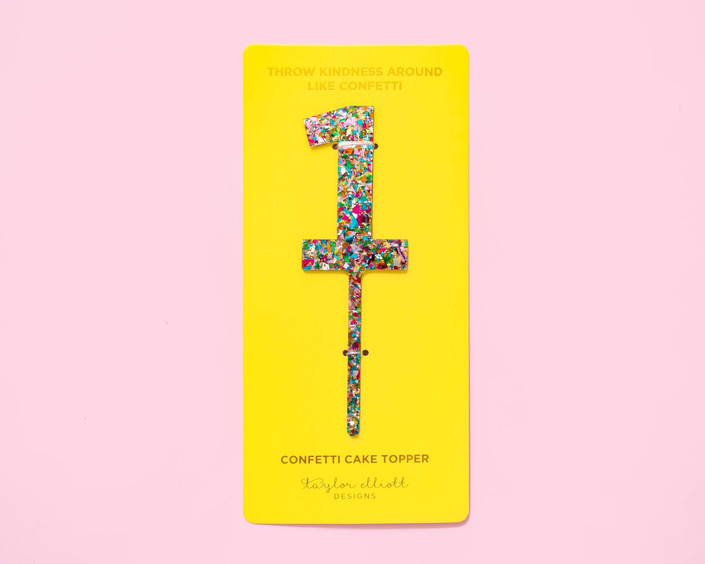 Adorno para tarta de confeti de colores con números del 0 al 9