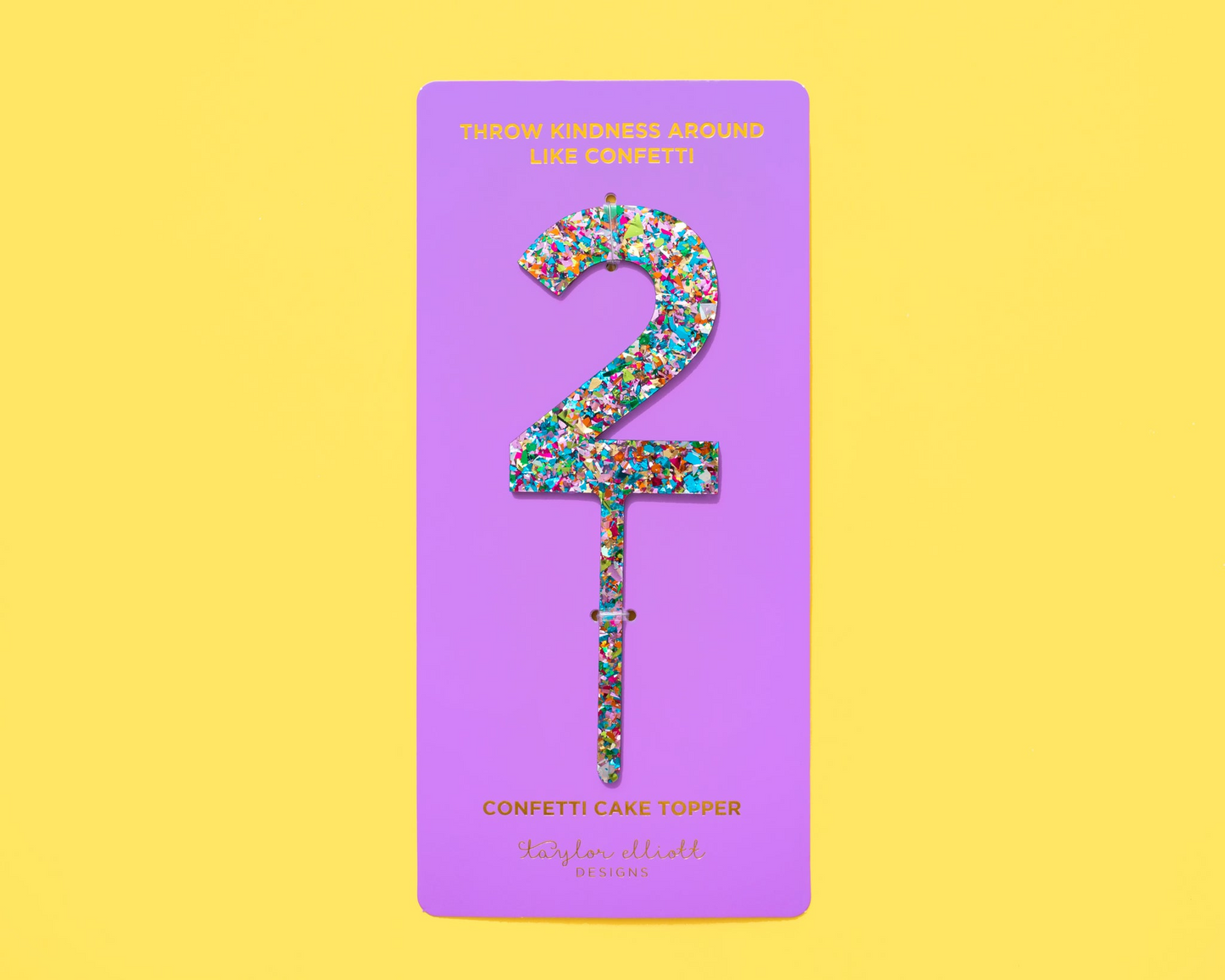 Adorno para tarta de confeti de colores con números del 0 al 9