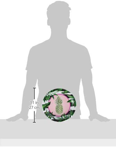 Plato de fiesta con piña dorada de Creative Converting, 1,3 x 26,8 x 26,8 cm, multicolor