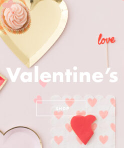 Juego de platos de papel grandes con forma de corazón pastel – Por Meri-Meri