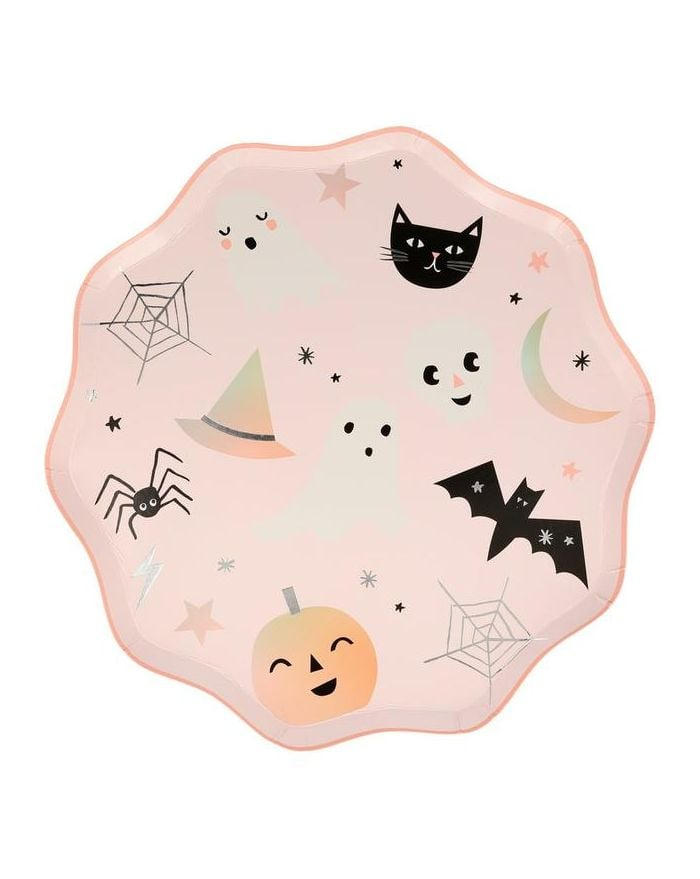 Meri Meri - Platos grandes para Halloween en tonos pastel - Juego de 8
