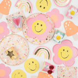 Platos de flores Happy Icons (x8)