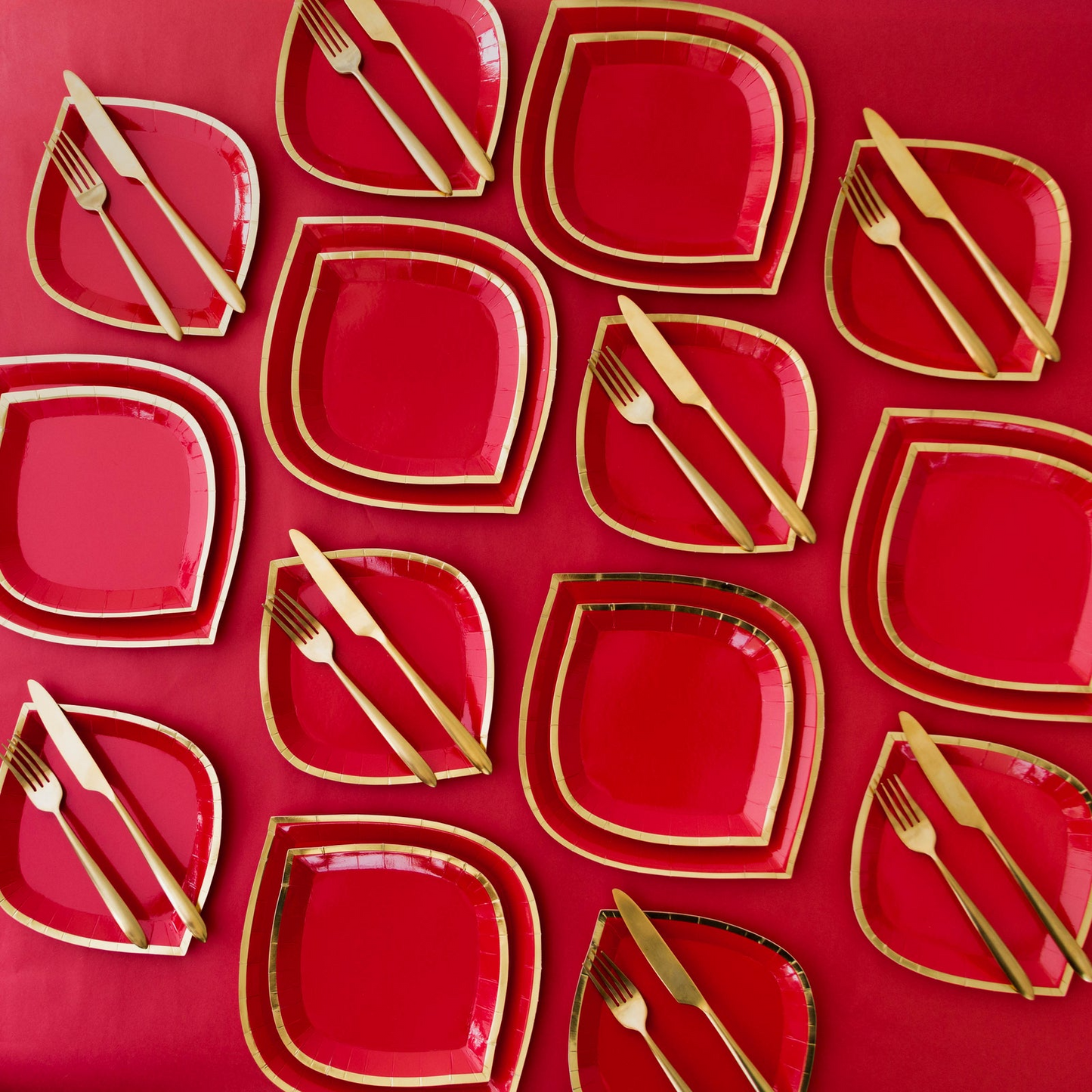 Platos de postre elegantes Ruby Kiss