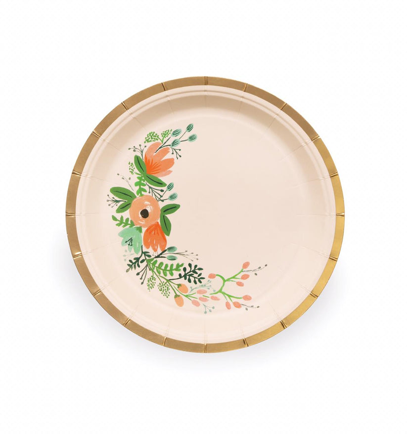 Rifle Paper Co - Platos de papel pequeños con diseño de flores silvestres
