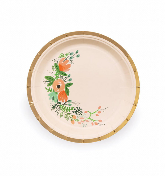 Rifle Paper Co - Platos de papel pequeños con diseño de flores silvestres