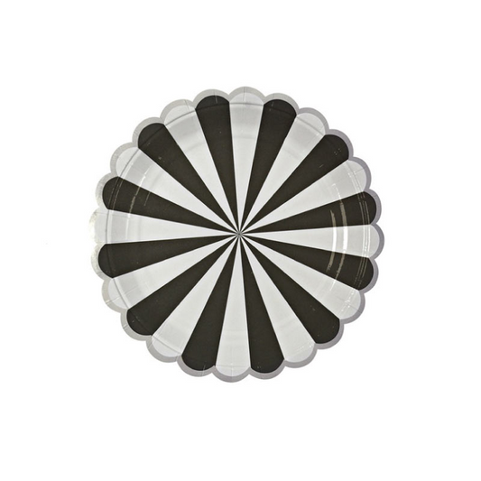 Platos pequeños de rayas negras dulces Meri Meri Toot