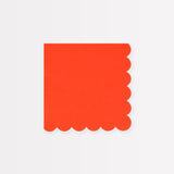 Servilletas pequeñas color rojo tomate (x 16)