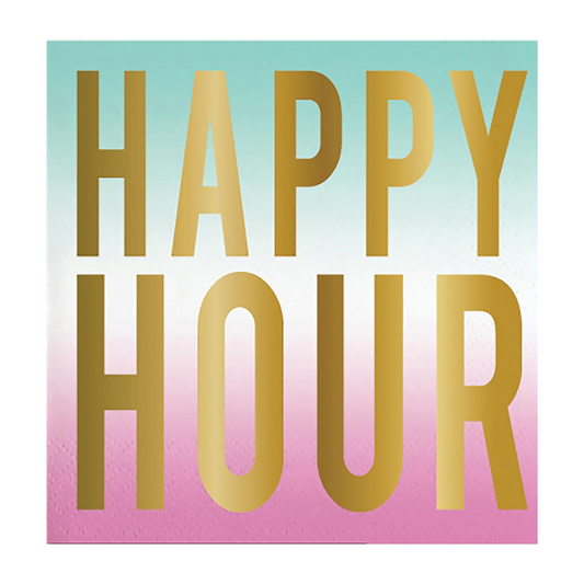 Servilletas de aluminio para bebidas - Happy Hour