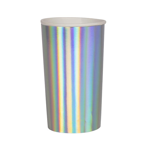 Vaso Highball Plateado Holográfico