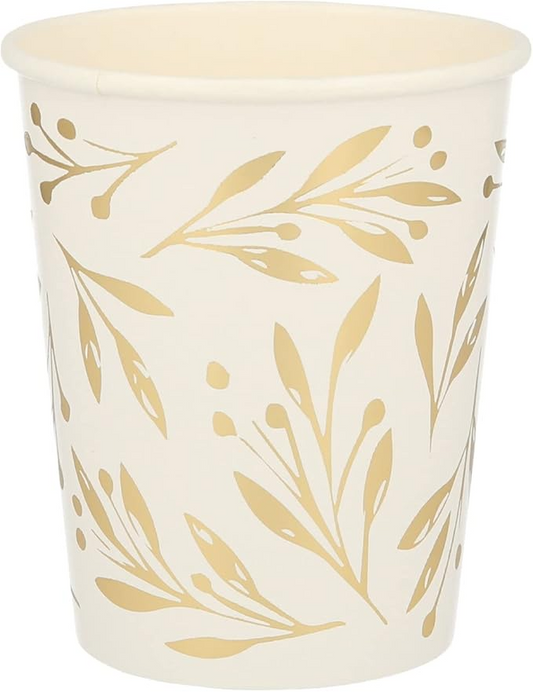 Tazas de hoja de oro Meri Meri (paquete de 8)