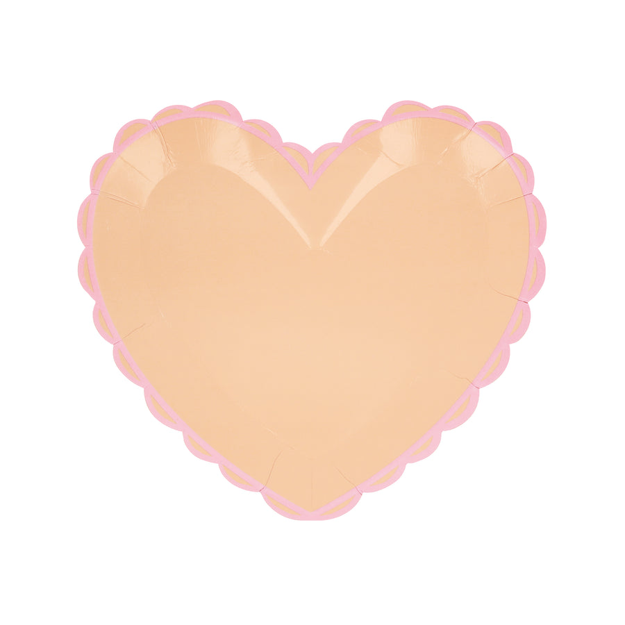 Platos pequeños de corazón pastel (x 8)