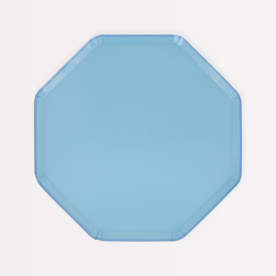 Platos de acompañamiento azul aciano (x 8)