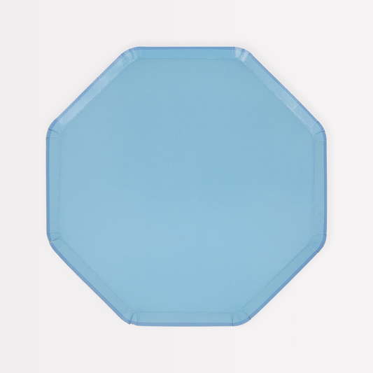 Platos de acompañamiento azul aciano (x 8)