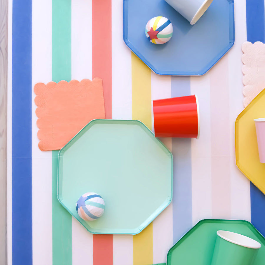 Platos de acompañamiento azul aciano (x 8)