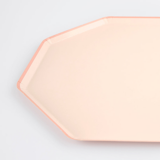 Platos llanos de bailarina rosa (x8)