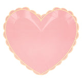 Platos grandes de corazón pastel (x 8)