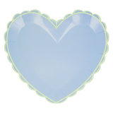 Platos grandes de corazón pastel (x 8)