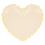 Platos grandes de corazón pastel (x 8)