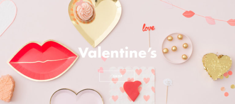 Juego de platos de papel grandes con forma de corazón pastel – Por Meri-Meri