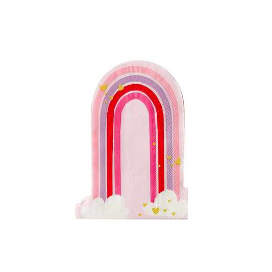 Toalla de invitados arcoíris de San Valentín