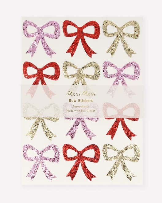 Glitter Bow Stickers