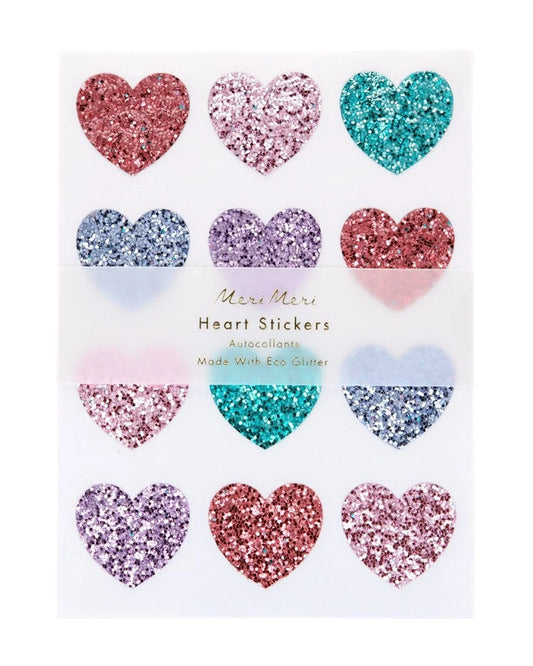 Glitter Heart Stickers