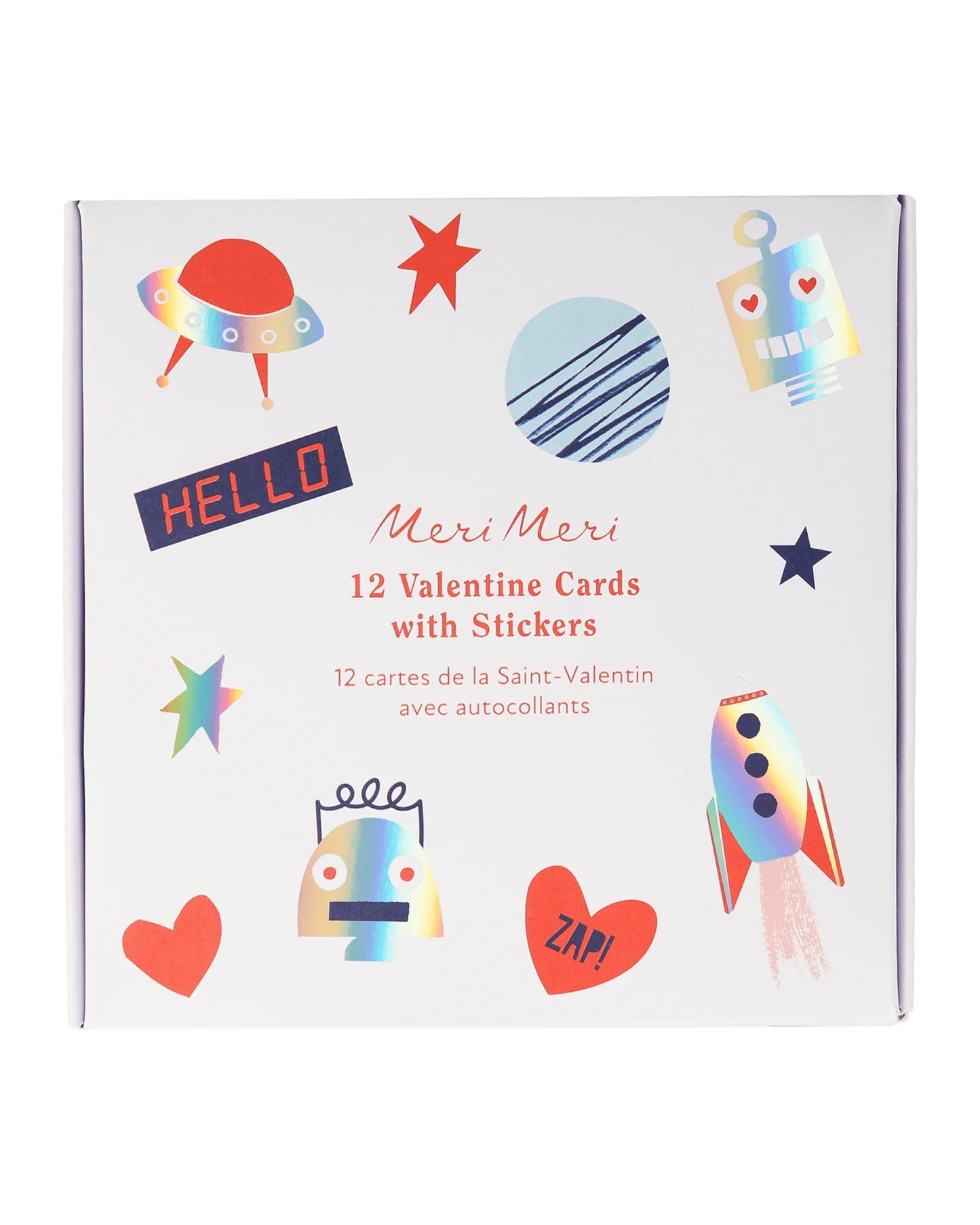 Robot Concertina Valentine Cards With Stickers