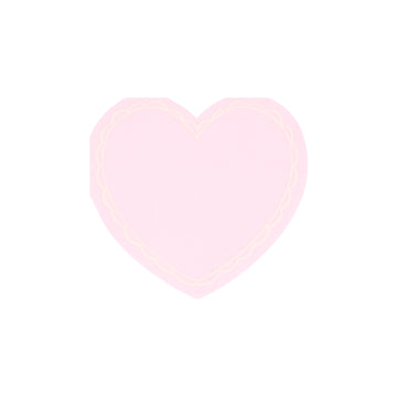 Servilletas de Cóctel con Forma de Corazón Pastel