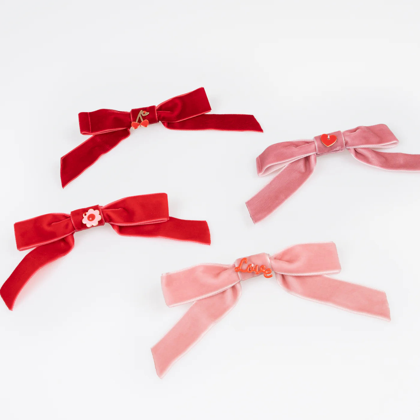 Velvet Bows With Charms