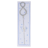 Velas plateadas con números del 0 al 9