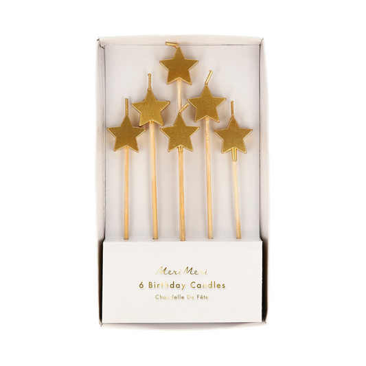 Velas Estrella Dorada (x 6)