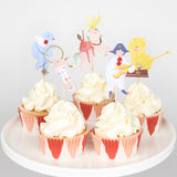 Kit para cupcakes de circo (x 24 adornos)