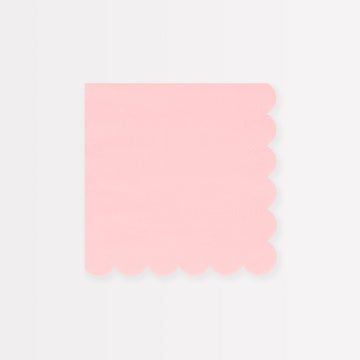 Servilletas pequeñas de algodón de azúcar rosa (x 16)