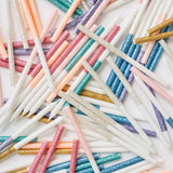 Velas multicolores con purpurina sumergida (x 16)