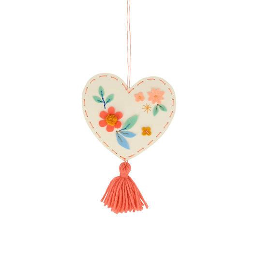 Wooden Heart Embroidery Kit