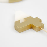 Velas con números del 0 al 9 bañadas en oro