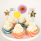 Kit para cupcakes de fiesta de rayas (x 24 adornos)
